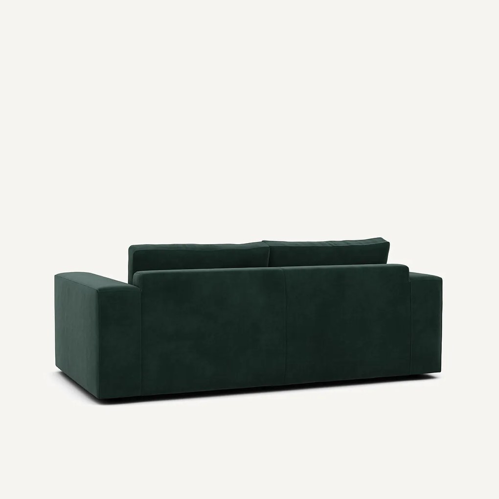 Compacte bank 3-zit in fluweel, Skander