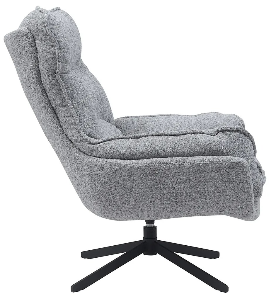 Starfurn Vera Fauteuil Chenille Stof Lichtgrijs Draaibaar
