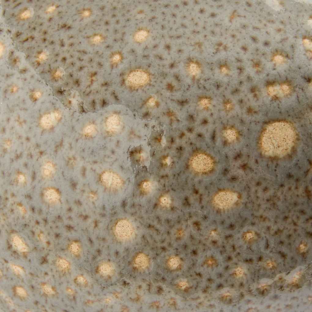 Ronde vaas van gevlekt geglazuurd keramiek, hoogte 18,5 cm, LECCIA