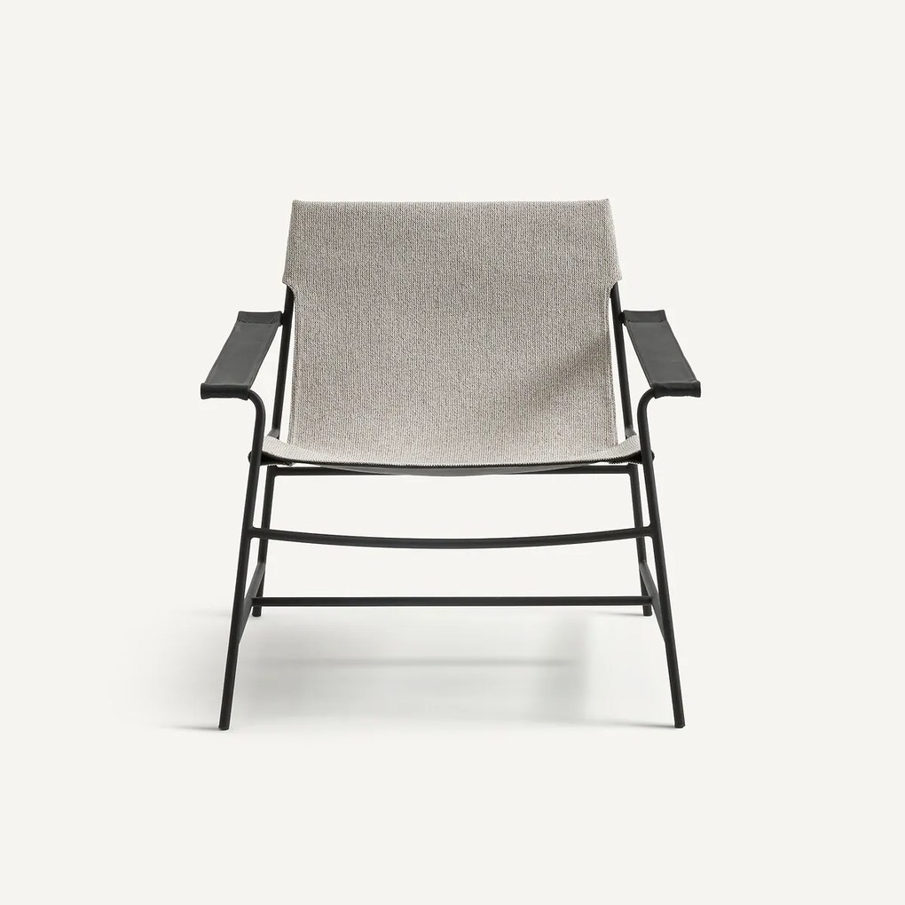 Bi-materiaal en stalen metalen fauteuil, Alonzo