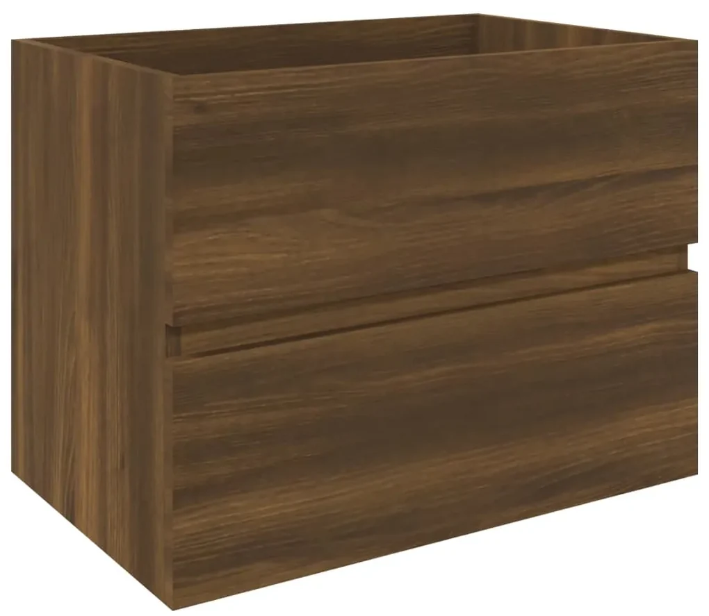 vidaXL Wastafelkast 60x38,5x45 cm bewerkt hout bruineikenkleurig