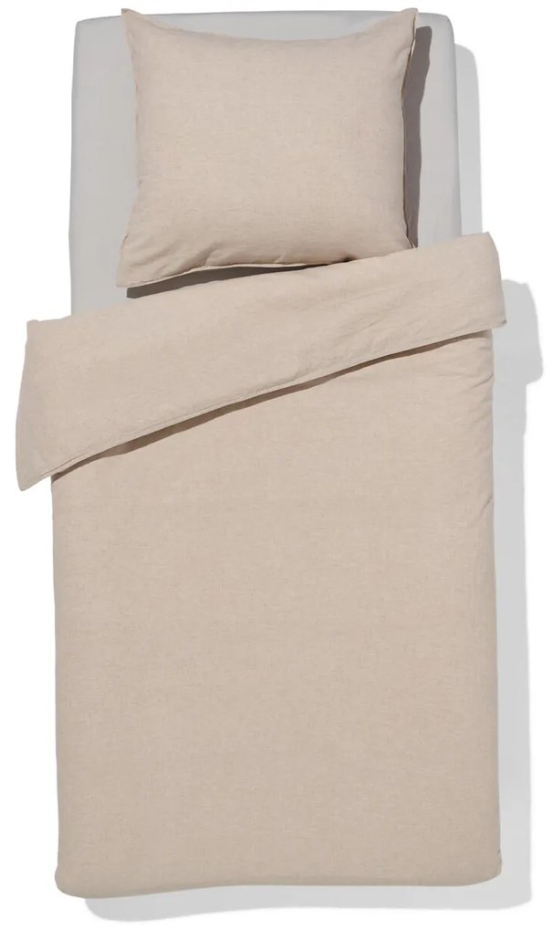 HEMA Dekbedovertrek Katoen Linnen 140x200/220 Taupe (taupe)