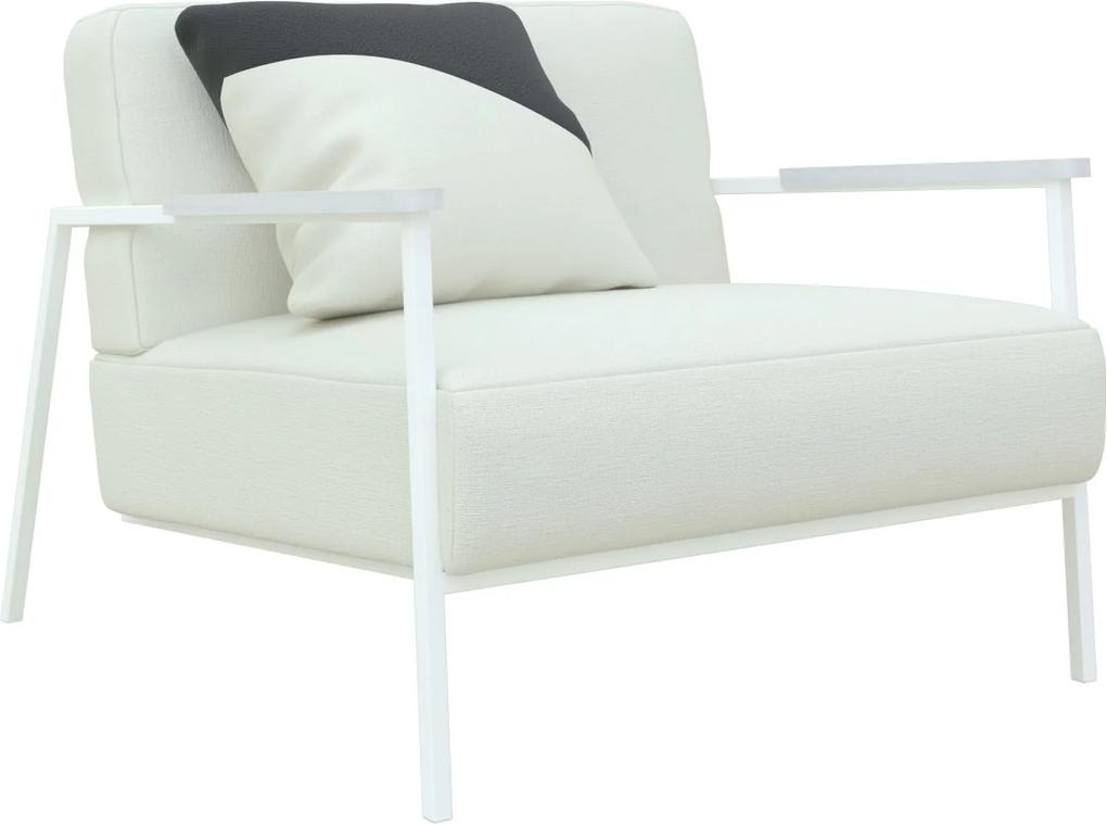 Studio HENK Co fauteuil met wit frame Halling 65 -100 armleuning gelakt