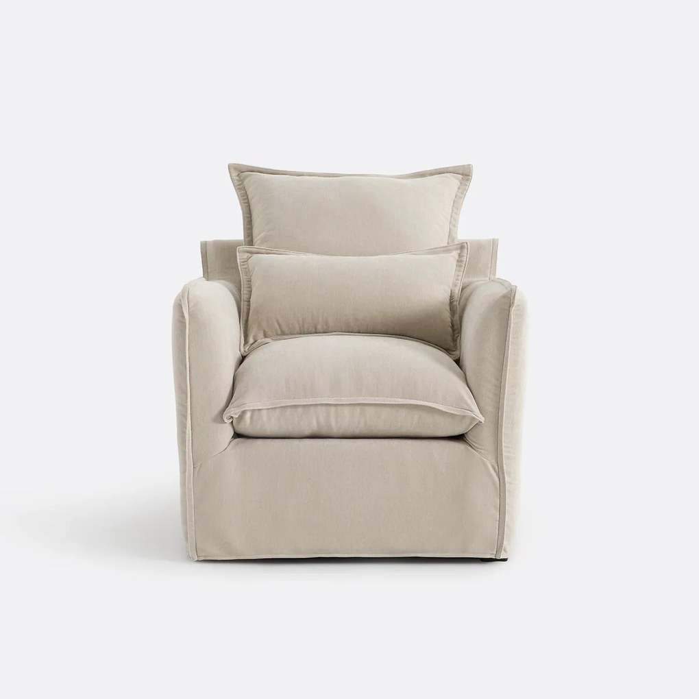 Fauteuil, afneembare hoes, in gemêleerd polyester, ODNA