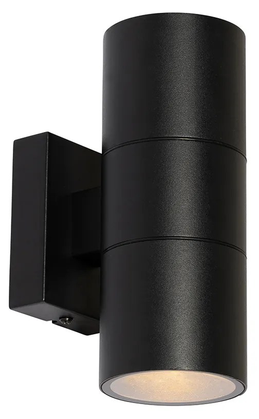 Moderne Buiten wandlamp zwart 2-lichts AR70 IP44 - Duo Modern GU10 IP44 Buitenverlichting rond