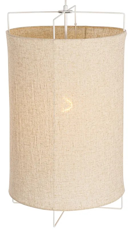 Design hanglamp wit met beige kap - Rich