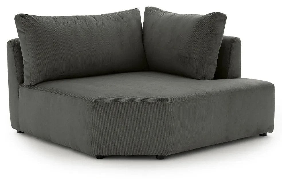 Moduleerbare hoekbank ribfluweel, Monica