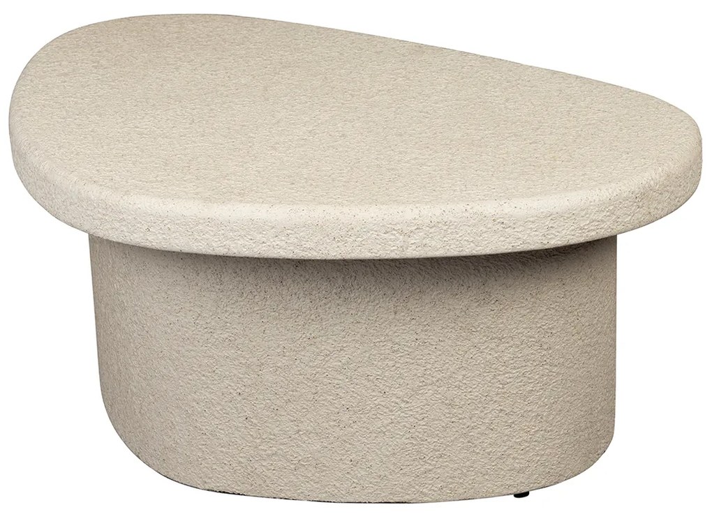 Dutchbone Veda Salontafel Kiezel Vorm Wit - 74 X 49cm.