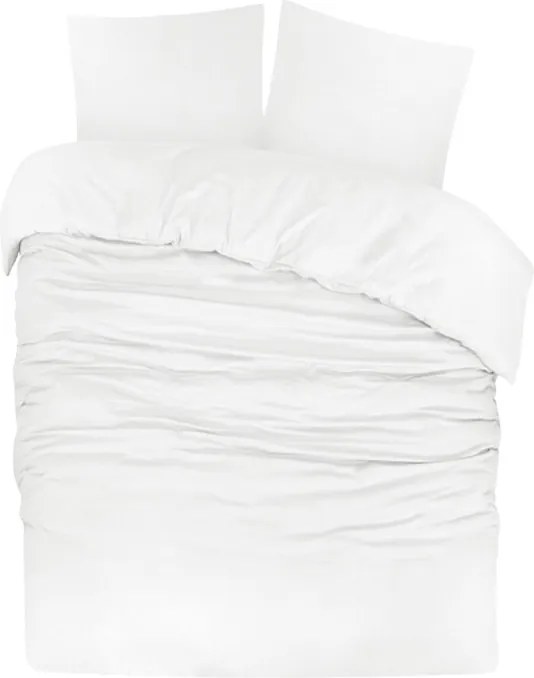 Dekbedovertrek Flanel– 100% zacht katoen – 200×200/220 – wit