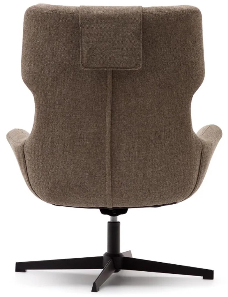 Kave Home Zalina Draaibare Fauteuil Bruin Chenille