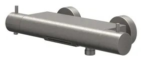 IVY Bond Badthermostaatkraan opbouw - Cooltouch - cascade uitloop - Geborsteld metal black PVD 6301056