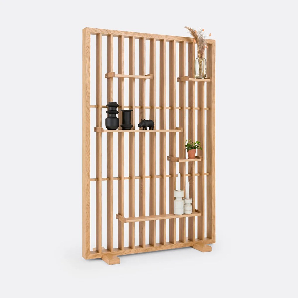 Eiken fineer scheidingsrek, L120 cm, MINEVA