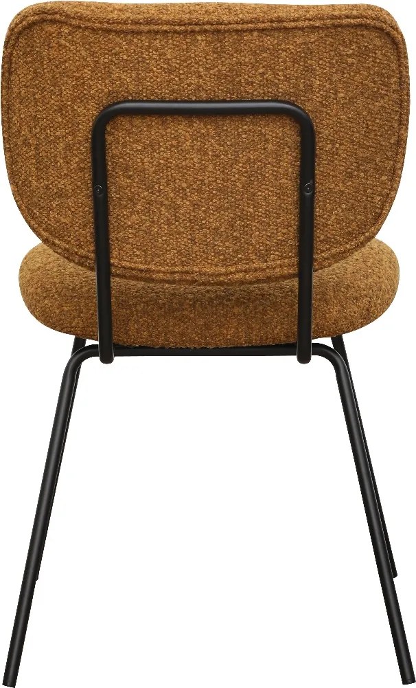 Moderne Eetkamerstoel Okergeel Boucle