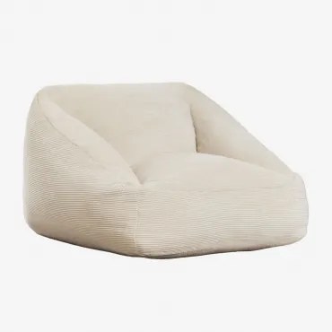 Thiago Gestoffeerde Poefstoel ↔︎ 110 Cm & Corduroy Bruin - Tarwe - Sklum