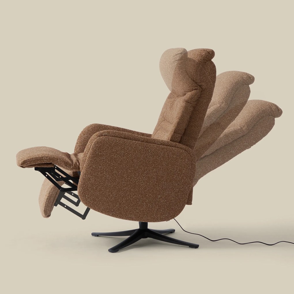 Elektrisch Verstelbare Stoel Stof Terracotta