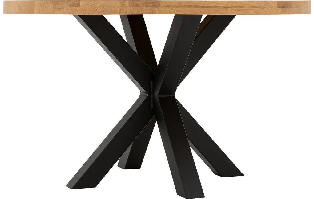 Goossens Eettafel Blade, Strak blad rond 140 x 140 cm 6 cm dik