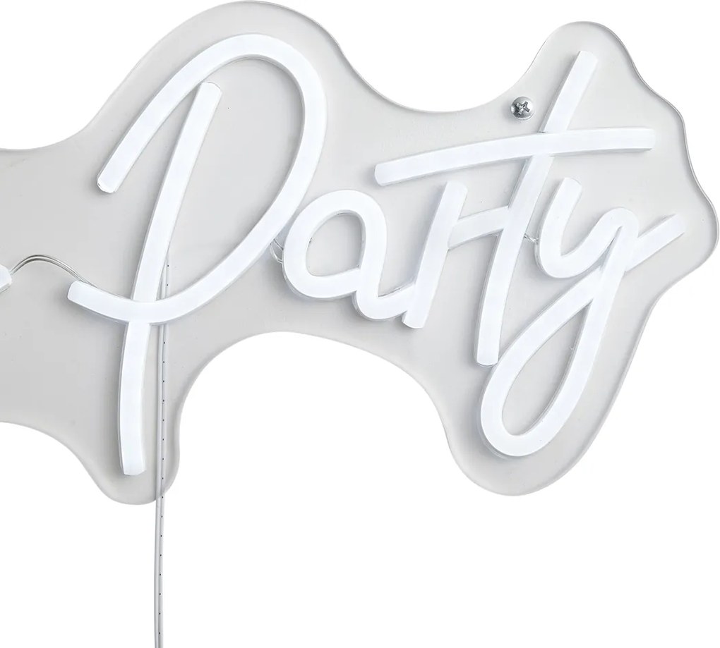 Neon wandlamp wit incl. LED - Let's Party