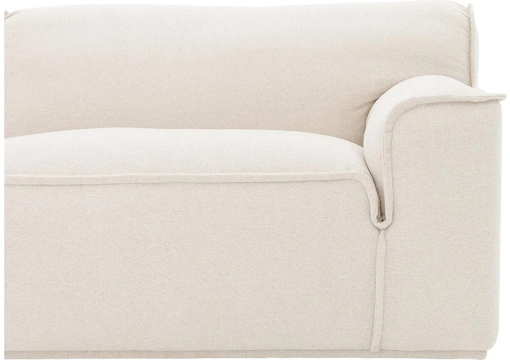 Goossens Excellent Bank Sens wit, stof, 1,5-zits, urban industrieel met chaise longue links