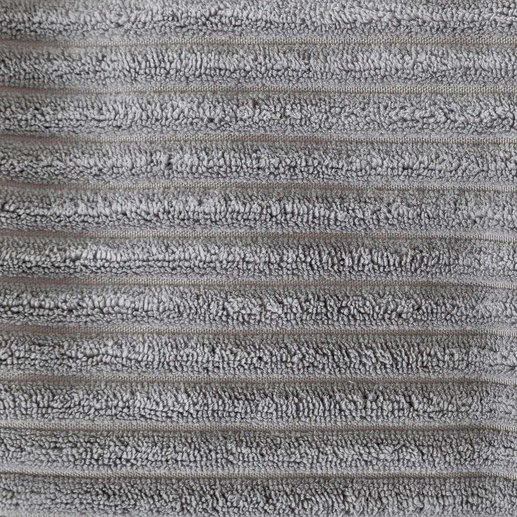 Cloudy Cord Zitzak Stoel + Poef - Lichtgrijs