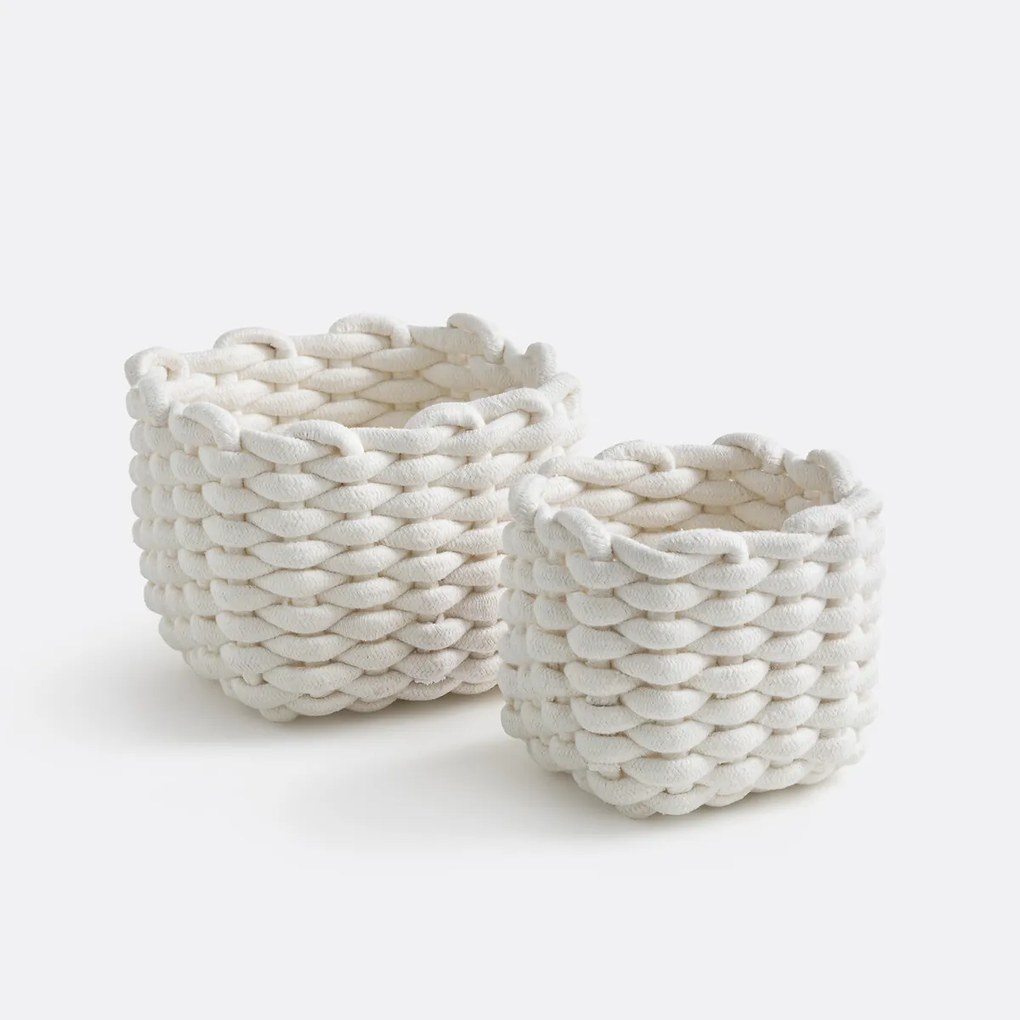 Set van 2 grote gevlochten manden, ESIAK