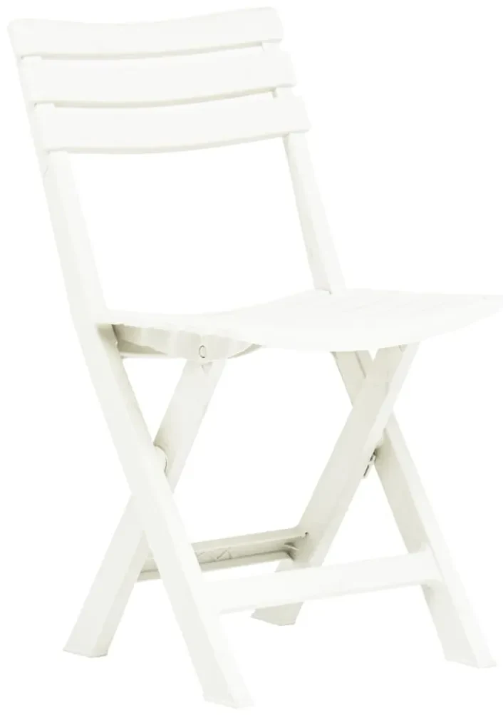 vidaXL Tuinstoelen inklapbaar 2 st kunststof wit