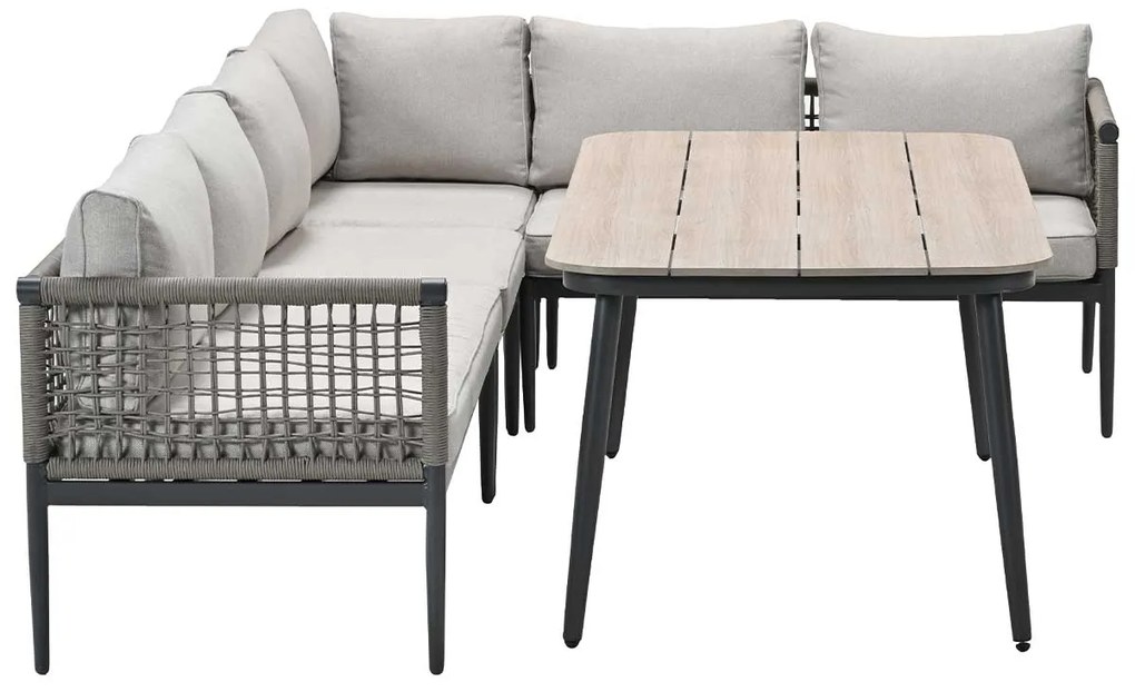Garden Impressions Burela lounge dining set 5-delig rechts - taupe