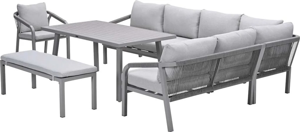 Garden Impressions Tarera lounge dining set 7-delig - taupe