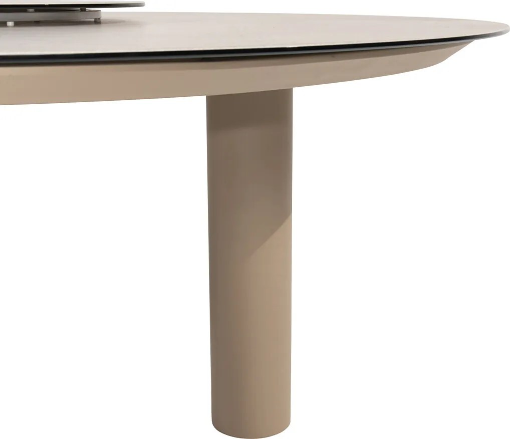 4 Seasons Donato tuintafel Ø160 cm latte incl Lazy Susan