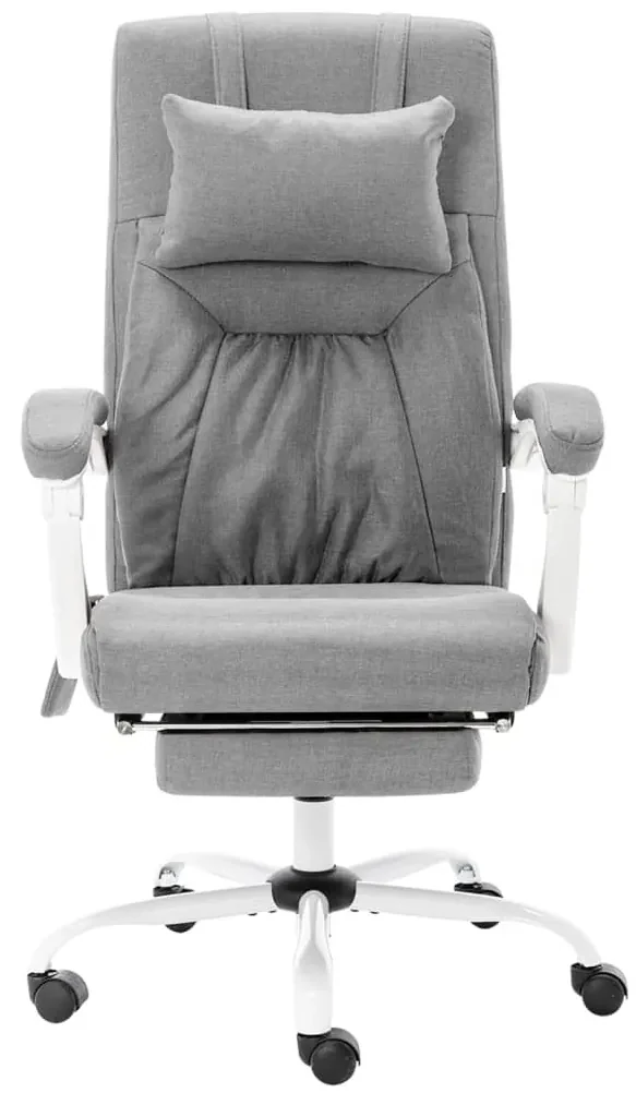 vidaXL Kantoormassagestoel stof grijs