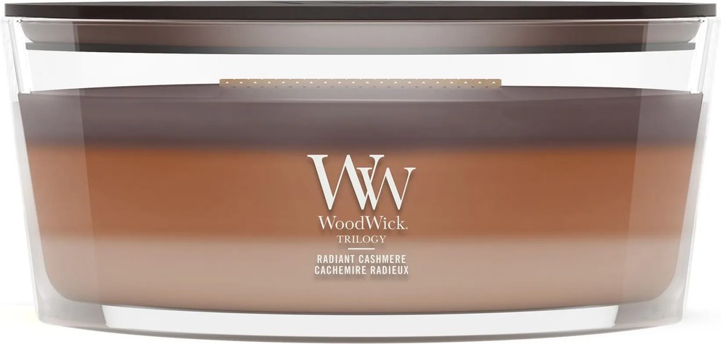 WoodWick geurkaars - Ellipse Trilogy - Radiant Cashmere