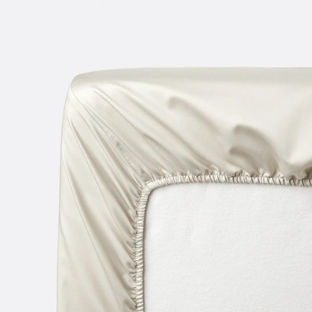 Hoeslaken satijn katoen, 153 draden, 30 cm kop, Opale