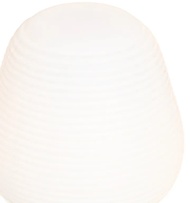 Design tafellamp goud 20 cm met opaal glas - Hero Design, Art Deco E27 rond Binnenverlichting Lamp