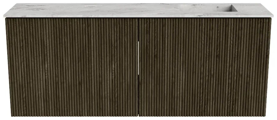 Mondiaz Joya DLux 100cm toiletmeubel shadow met wastafel faye rechts zonder kraangat glace