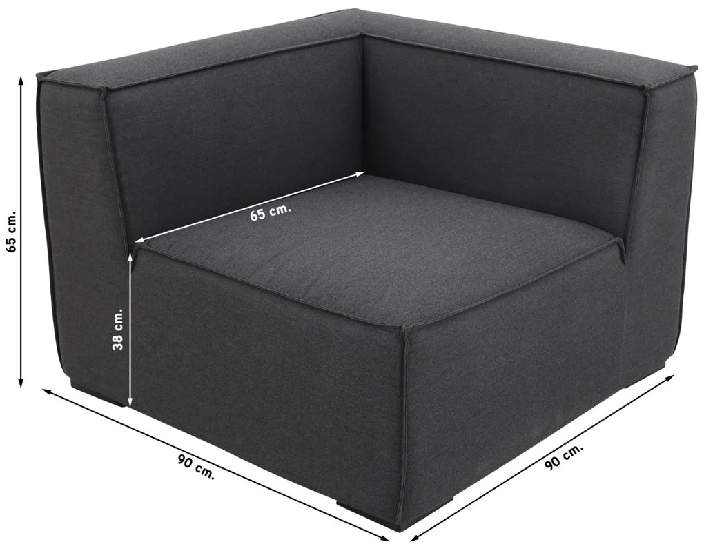 Liberty/Royalty Sunbrella loungeset - Sooty - 7-delig OP=OP