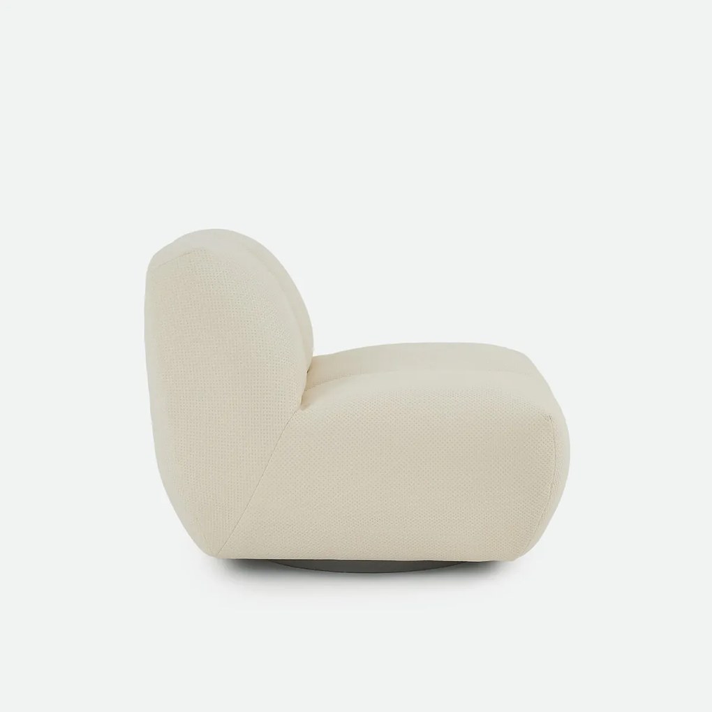 Draaibare fauteuil, gewatteerde stof, NURIA