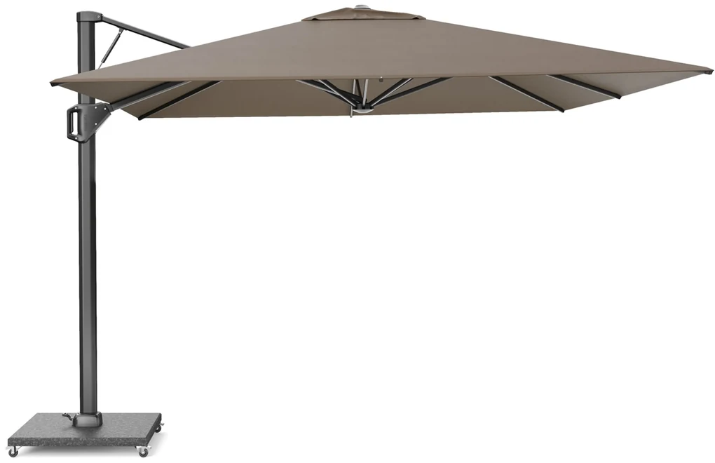 Zweefparasol 3.2x3.2m (excl.voet) Taupe-naturel-bruin Platinum Beaufort premium