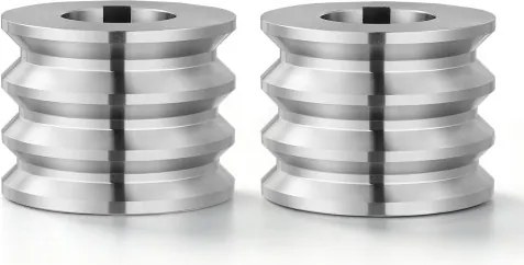 VEVOR reserveonderdelen en accessoires voor walserijen: 2 vierkante walsen met 3 groefmaten, accessoires voor doe-het-zelf sieradengereedschap, hoogwaardig gelegeerd staal, voor het persen van kneedbare metalen zoals goud, zilver en messing.