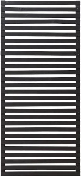 Schutting vuren - Tokyo louvre recht zwart (83 x 180 cm)