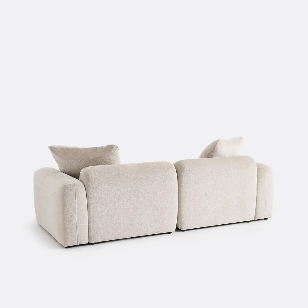 Modulaire bank, rechterhoek, met longchair van jacquard chenille, AMAD