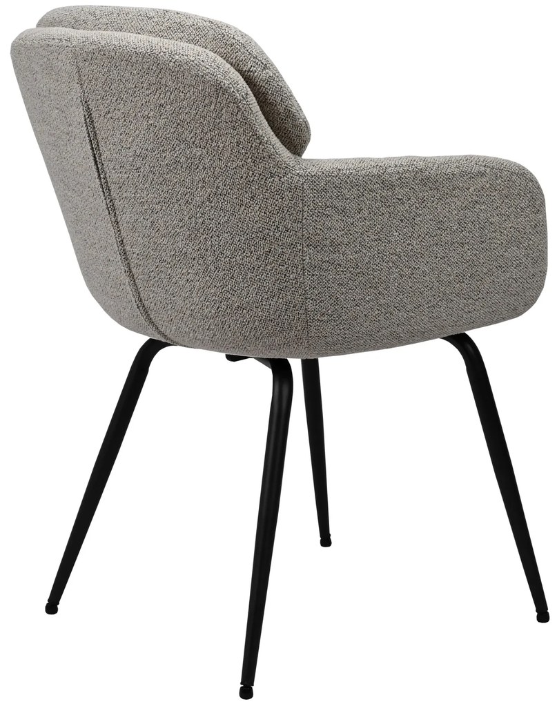 GEORGIA Beige Latte (stof Monza 60) - MODERNE GESTOFFEERDE DRAAISTOEL VOOR WOONKAMER/EETKAMER/LOFT KANTOOR