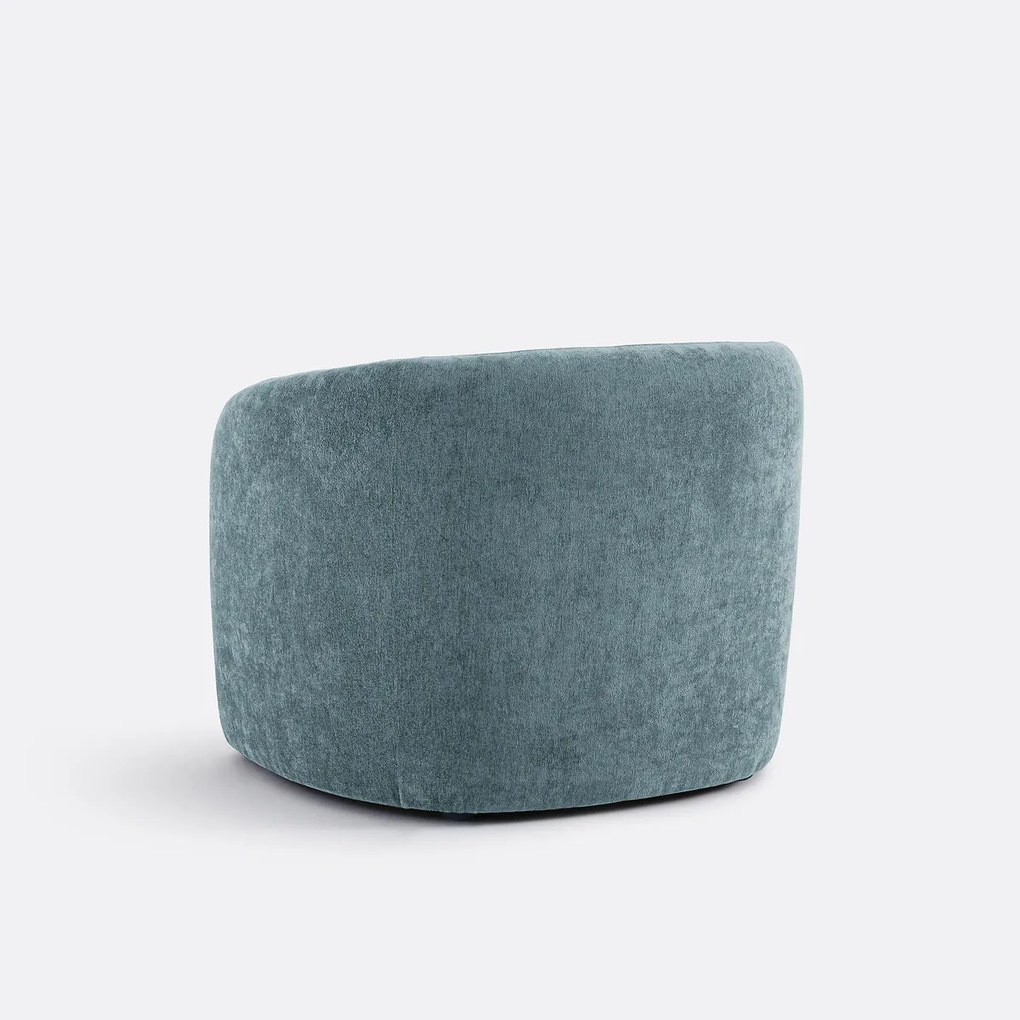 Fauteuil in fijne chenille, LANDINE