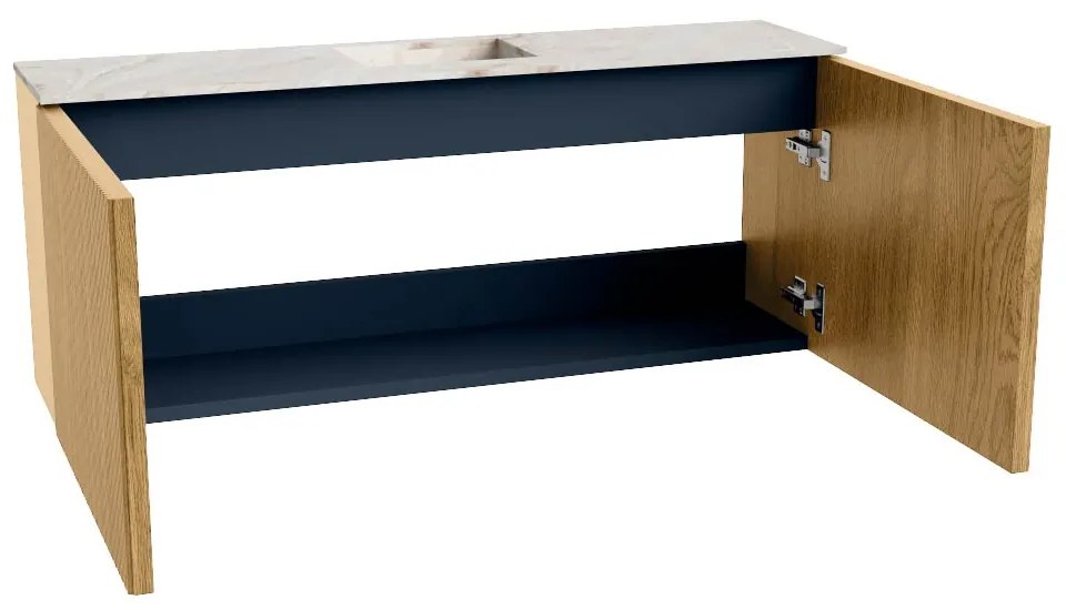 Mondiaz Joya DLux 100cm toiletmeubel oak met wastafel faye midden 1 kraangat frappe