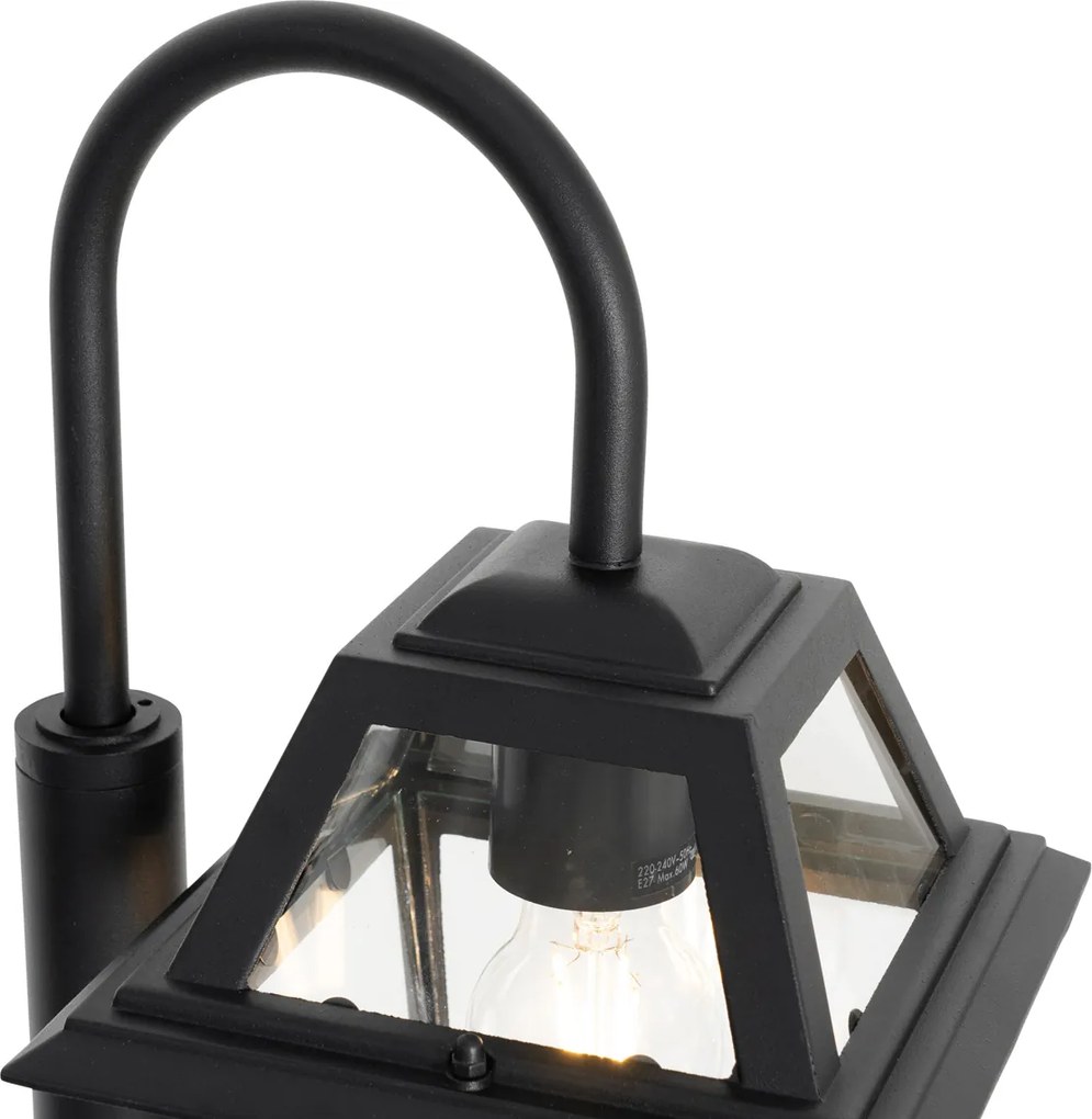 Klassieke buiten lantaarn zwart 135 cm IP44 - Berta