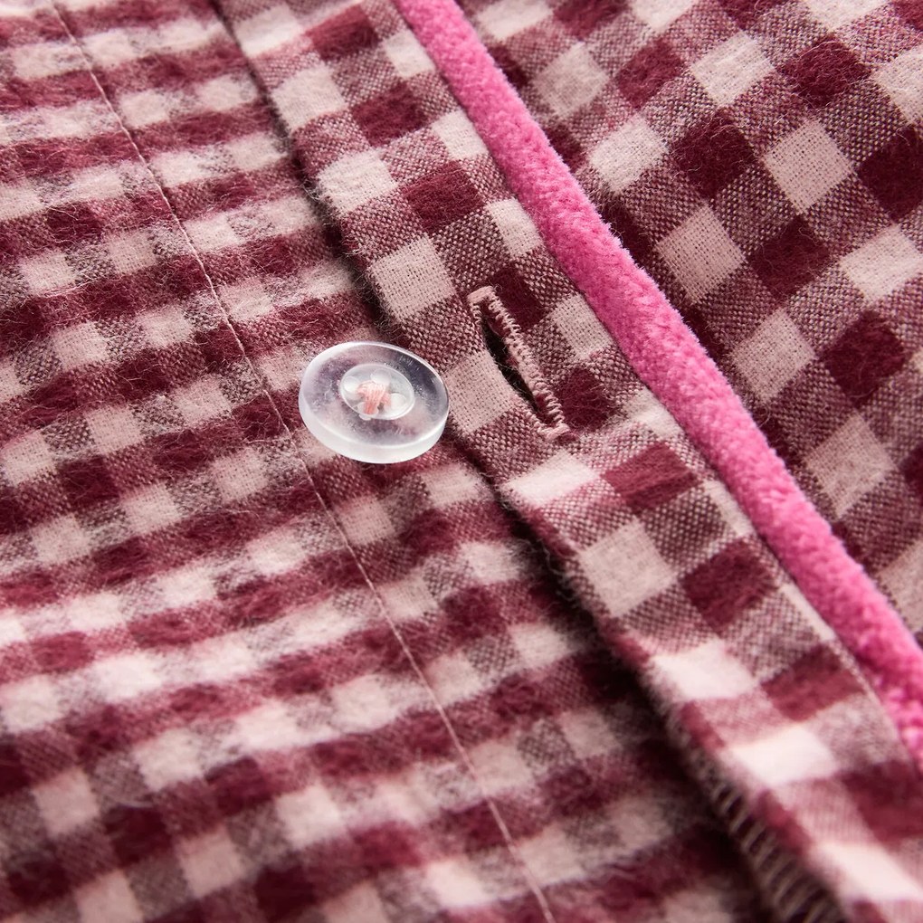 Dekbedovertrek voor kinderbed, geruite katoenen flanel, VICHY FLANELLE