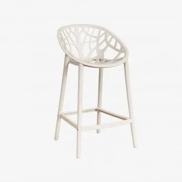 Verpakking Van 2 Ores Polypropyleen Hoge Krukken Tapioca Beige & ↑65 Cm - Sklum