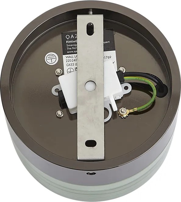 Design wandlamp zwart met licht groen glas IP44 - Michele