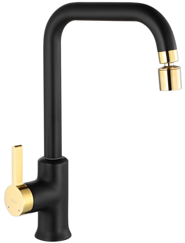 Keukenkraan Rea Polo Black/Gold