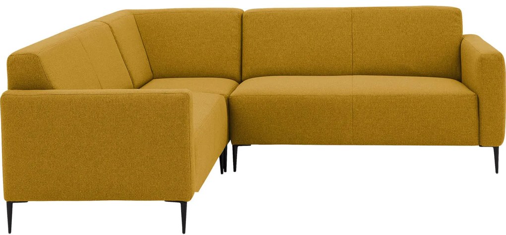 Goossens Key West geel, stof, 2-zits, modern design