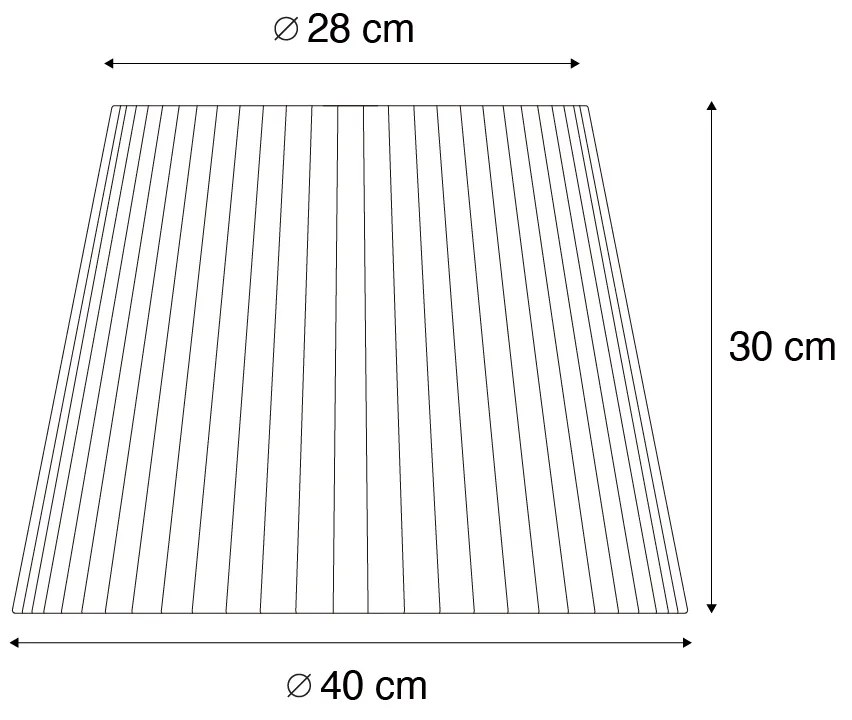 Buiten lampenkap met beige touw IP54 40/28/30 - JaylaJapandi IP54 rond
