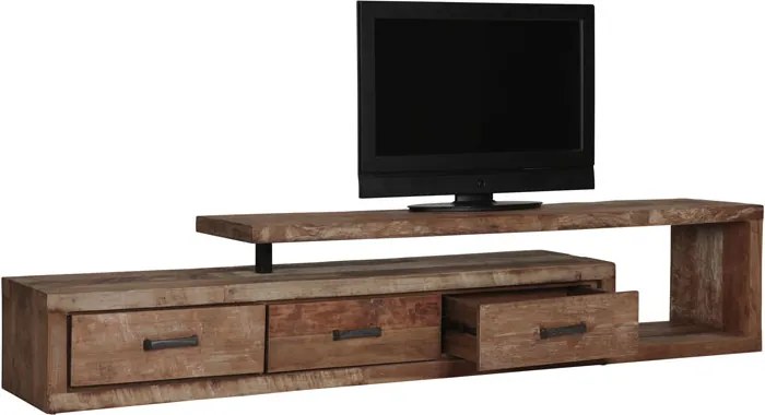 D-Bodhi Soul Tv-meubel Teakhout Met 3 Lades - 225x40x45cm.